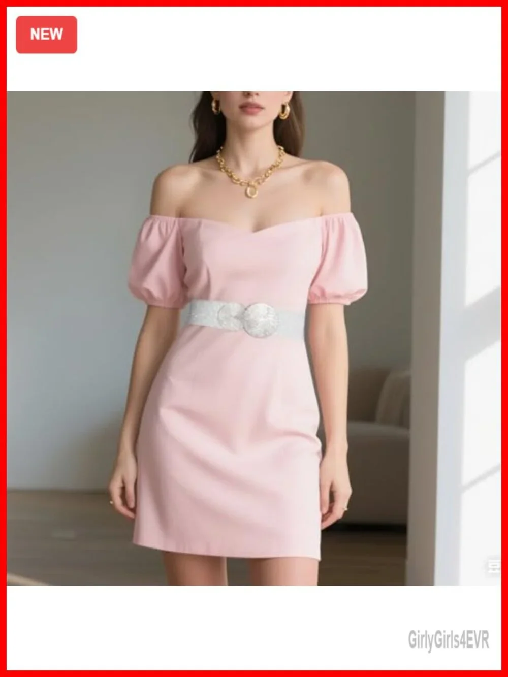 Wide Stretchy Elastic Belt Women Waist Cinch With Gold Buckle Dress Accessory